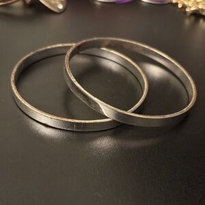 Elegant Silver Bangle Bracelets